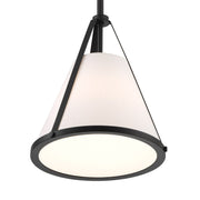Fulton 1 Light 9.25" Pendant in Black