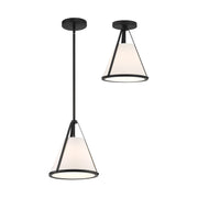 Fulton 1 Light 9.25" Pendant in Black