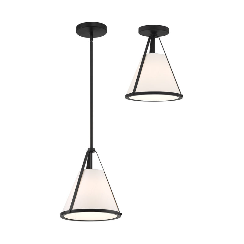 Fulton 1 Light 9.25" Pendant in Black