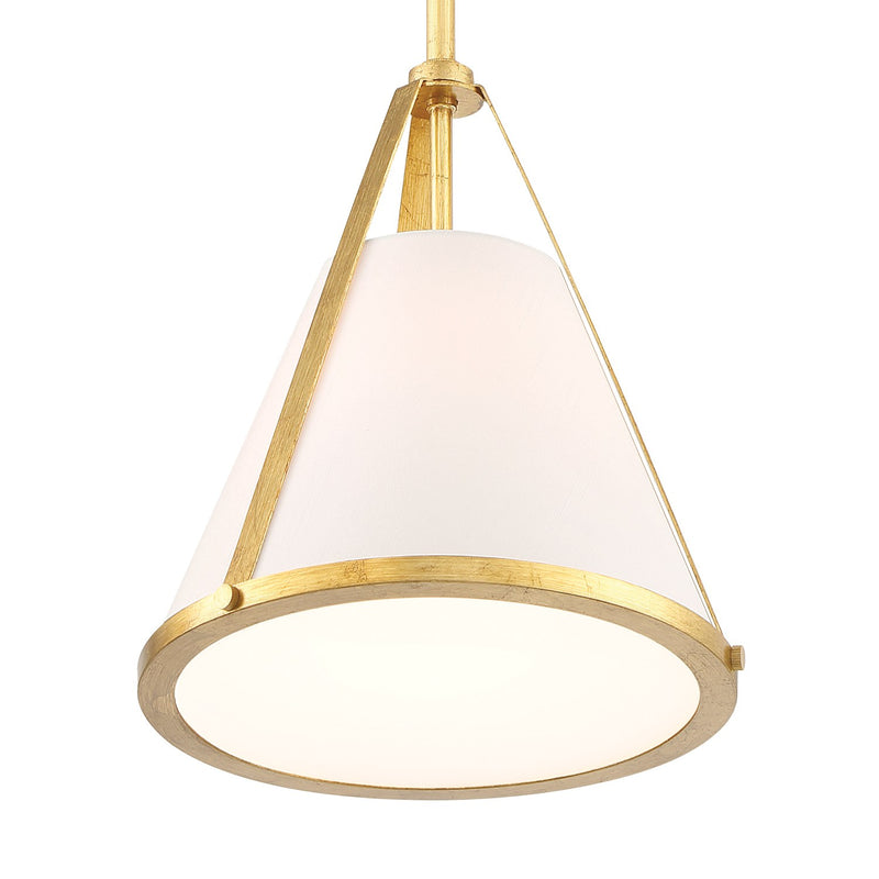 Fulton 1 Light 9.25" Pendant in Antique Gold