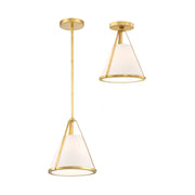Fulton 1 Light 9.25" Semi Flush Mount in Antique Gold