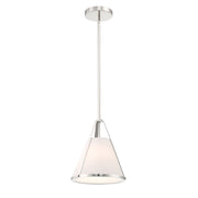 Fulton 1 Light 9.25" Pendant in Polished Nickel
