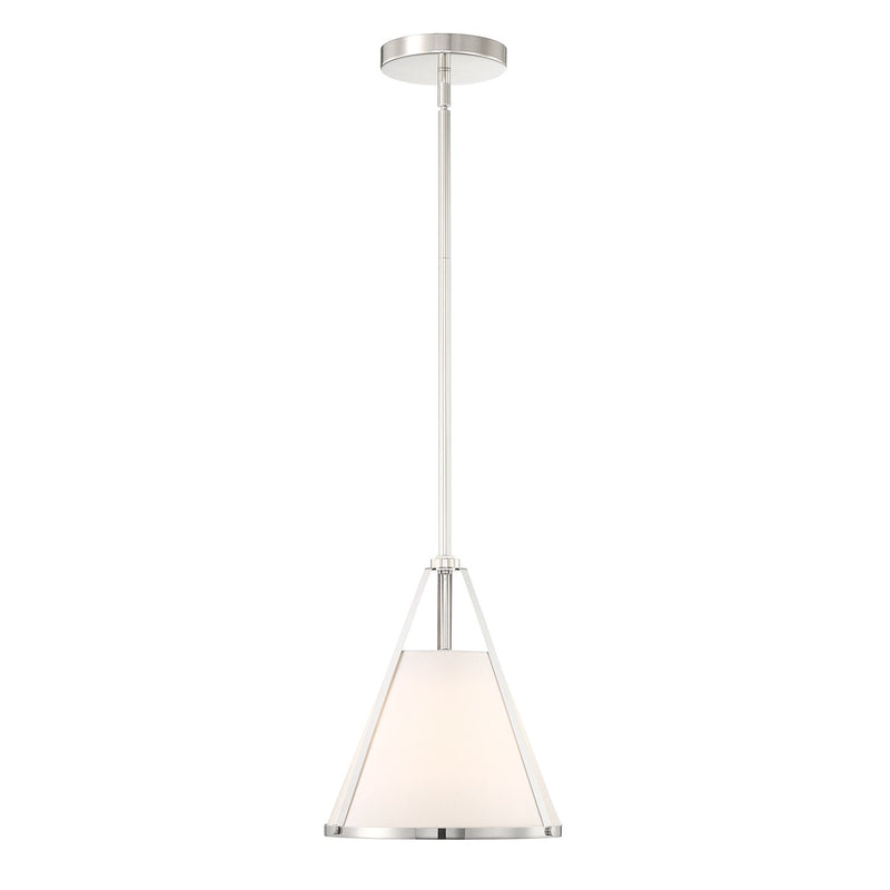 Fulton 1 Light 9.25" Pendant in Polished Nickel