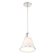 Fulton 1 Light 9.25" Pendant in Polished Nickel