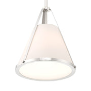Fulton 1 Light 9.25" Pendant in Polished Nickel