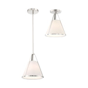 Fulton 1 Light 9.25" Pendant in Polished Nickel