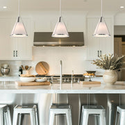 Fulton 1 Light 9.25" Pendant in Polished Nickel in a room setting
