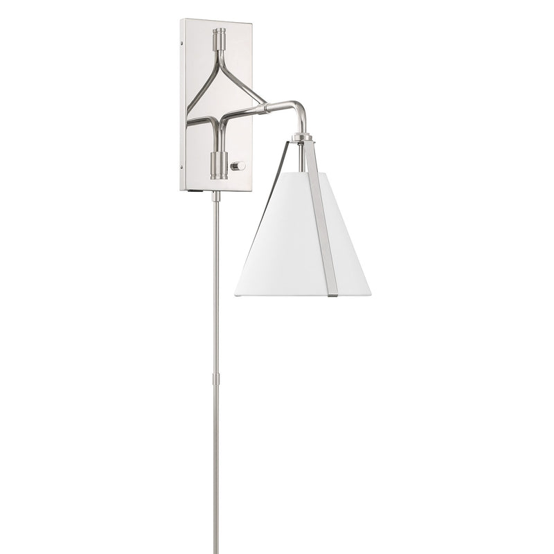 Fulton 1 Light 8" Task Sconce in Polished Nickel