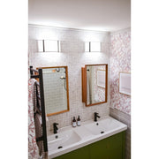 Fulton 2 Light 13" Sconce in Black in a room setting