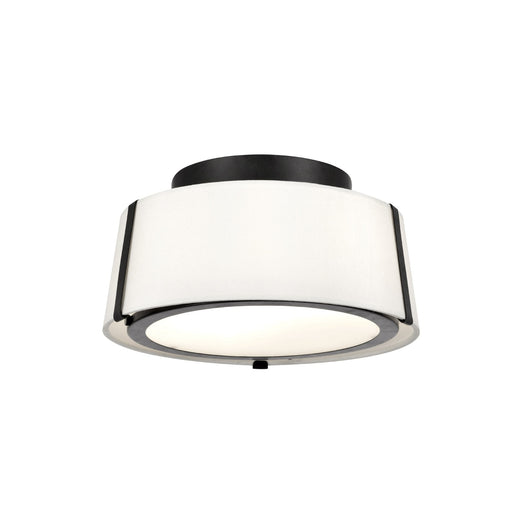Fulton 2 Light 12" Semi Flush Mount in Black
