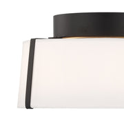Fulton 2 Light 12" Semi Flush Mount in Black