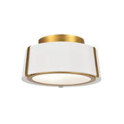 Fulton 2 Light 12" Semi Flush Mount in Antique Gold