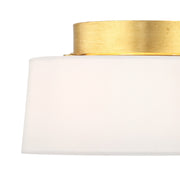 Fulton 2 Light 12" Semi Flush Mount in Antique Gold