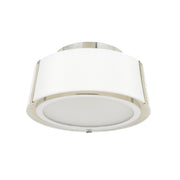 Fulton 2 Light 12" Semi Flush Mount in Polished Nickel
