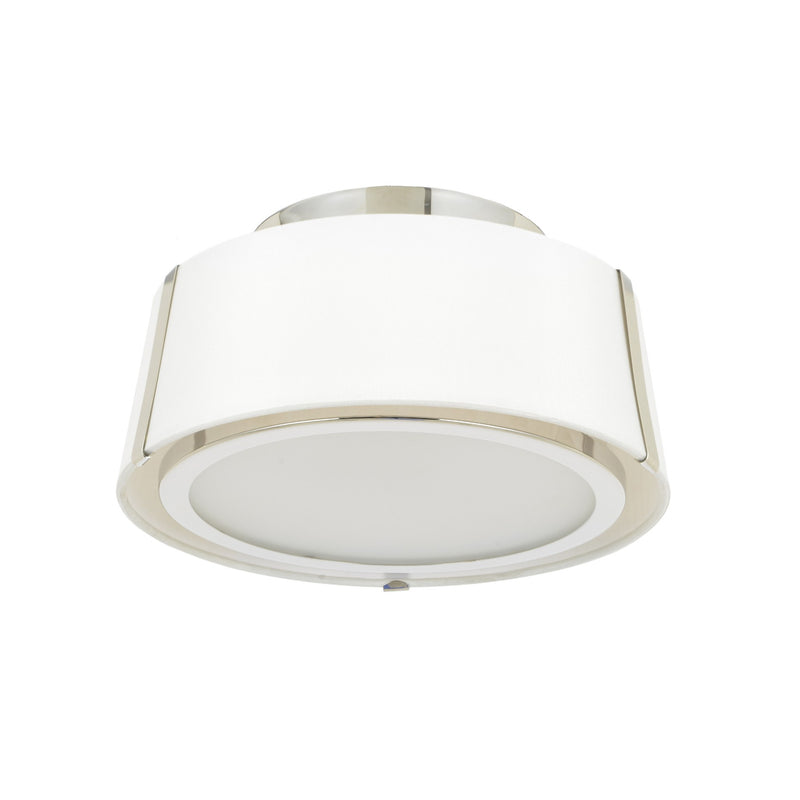 Fulton 2 Light 12" Semi Flush Mount in Polished Nickel