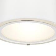 Fulton 2 Light 12" Semi Flush Mount in Polished Nickel
