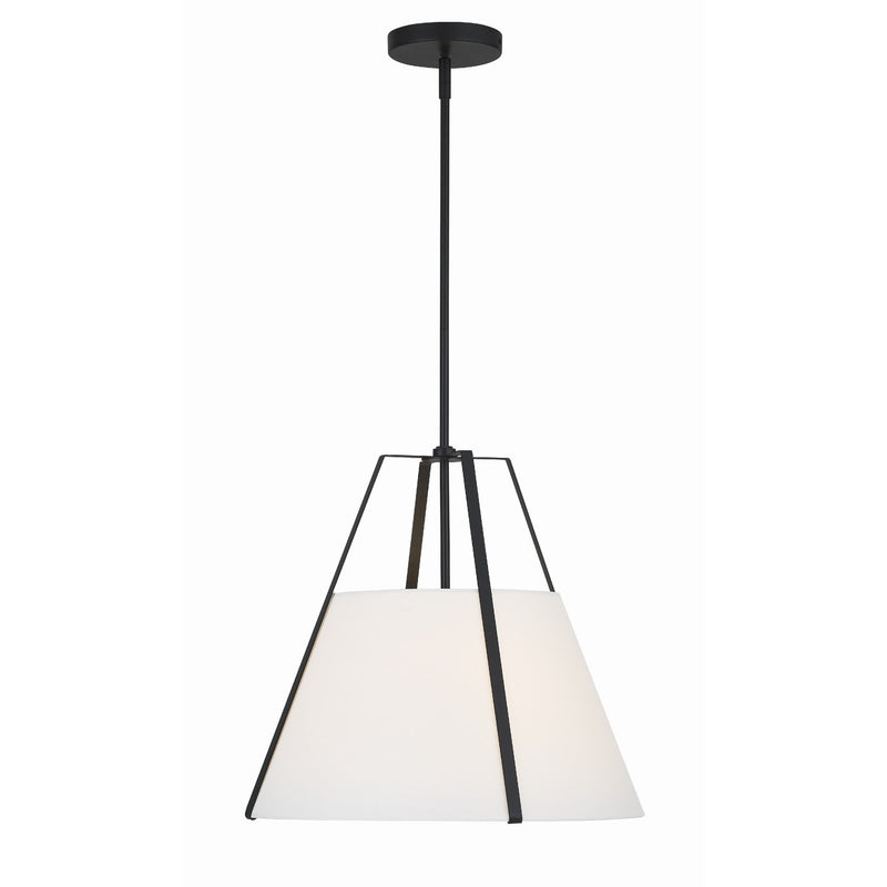 Fulton 3 Light 20" Pendant in Black