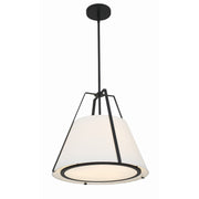 Fulton 3 Light 20" Pendant in Black