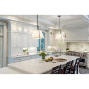 Fulton 3 Light 20" Pendant in Black in a room setting