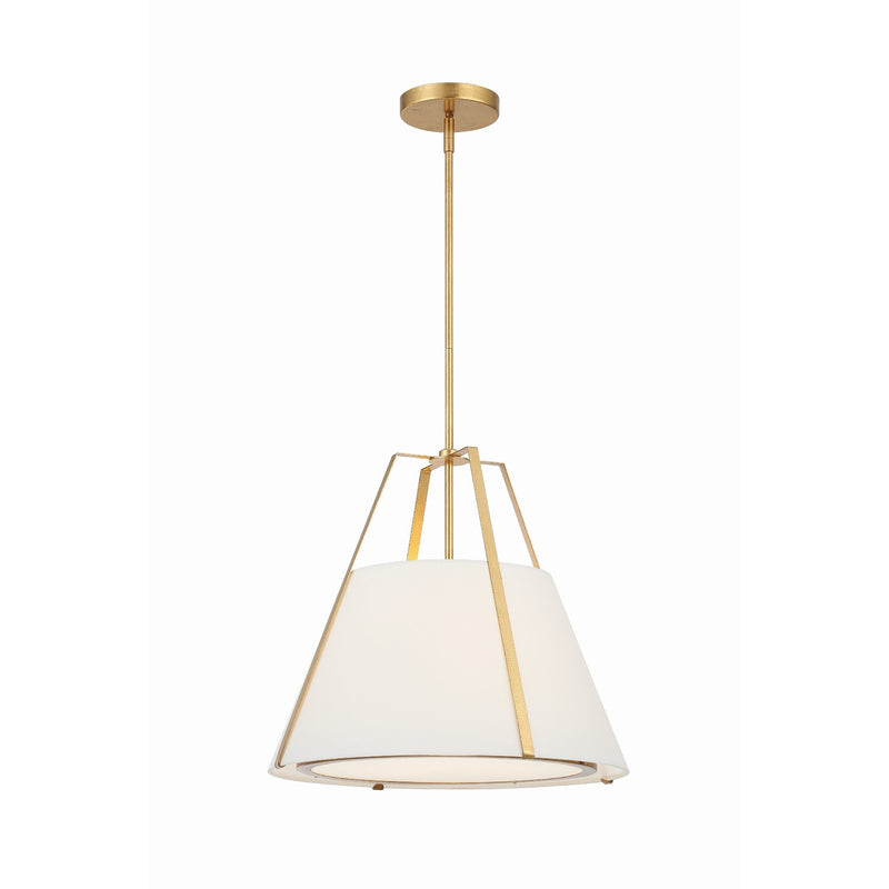 Fulton 3 Light 20" Pendant in Antique Gold