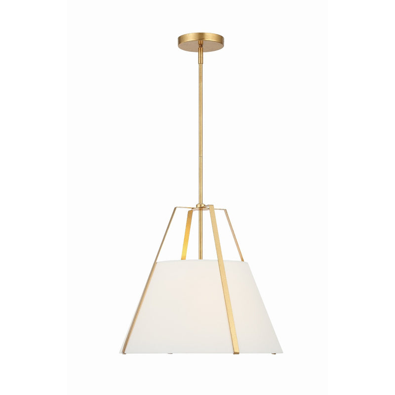 Fulton 3 Light 20" Pendant in Antique Gold