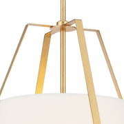 Fulton 3 Light 20" Pendant in Antique Gold