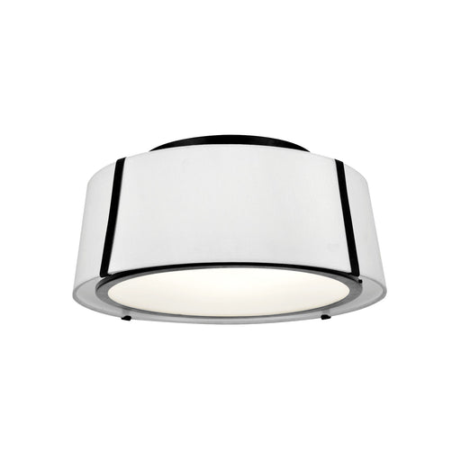 Fulton 3 Light 18" Semi Flush Mount in Black