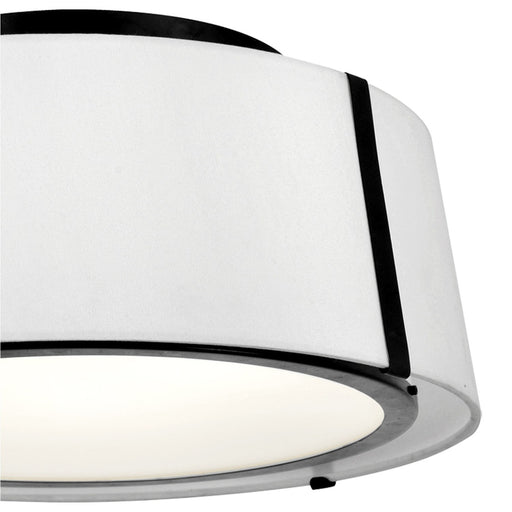 Fulton 3 Light 18" Semi Flush Mount in Black