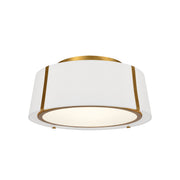 Fulton 3 Light 18" Semi Flush Mount in Antique Gold