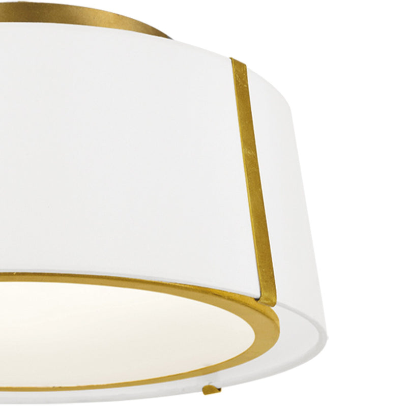 Fulton 3 Light 18" Semi Flush Mount in Antique Gold