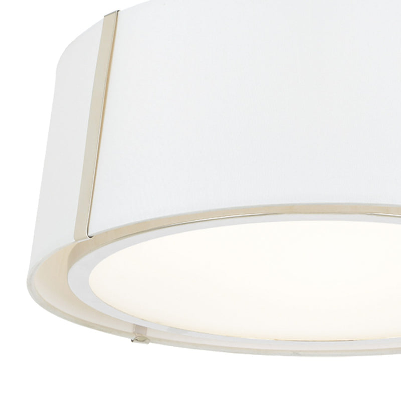 Fulton 3 Light 18" Semi Flush Mount in Polished Nickel