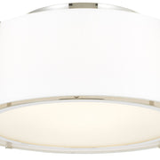 Fulton 3 Light 18" Semi Flush Mount in Polished Nickel