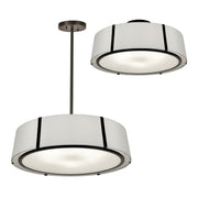 Fulton 6 Light 24" Semi Flush Mount in Black