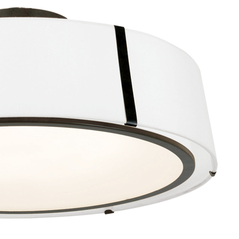 Fulton 6 Light 24" Semi Flush Mount in Black