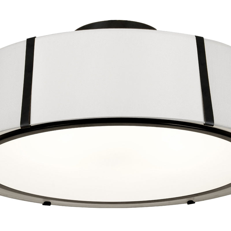 Fulton 6 Light 24" Semi Flush Mount in Black