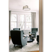 Fulton 6 Light 24" Semi Flush Mount in Black in a room setting
