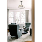 Fulton 6 Light 24" Pendant in Black in a room setting