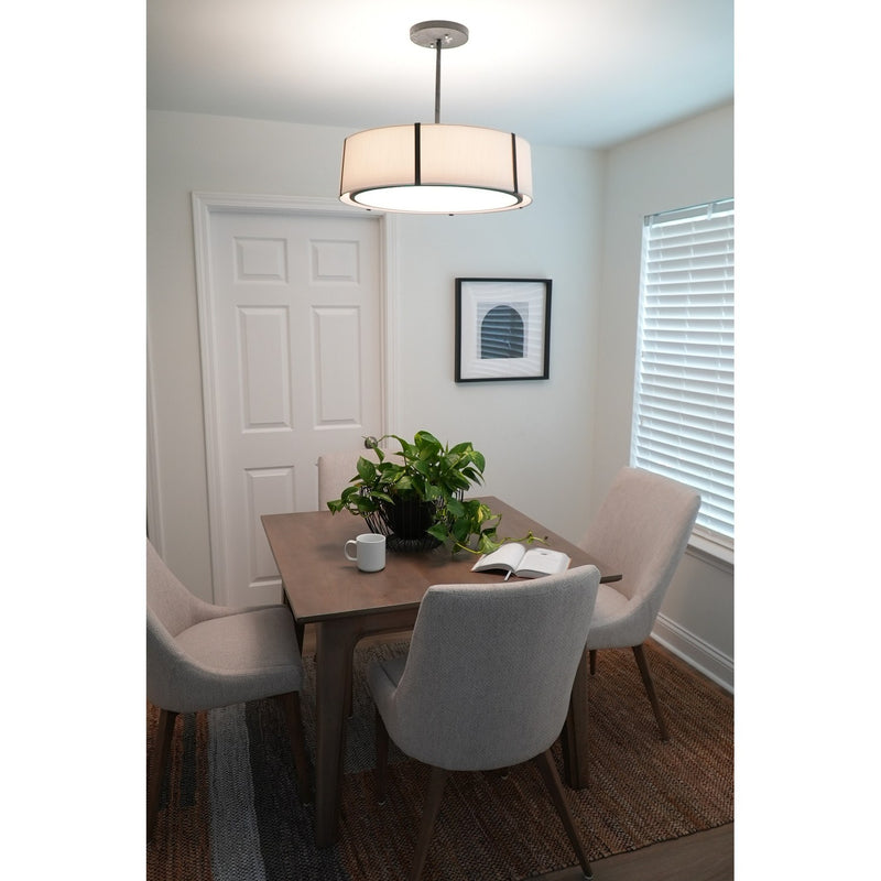 Fulton 6 Light 24" Pendant in Black in a room setting