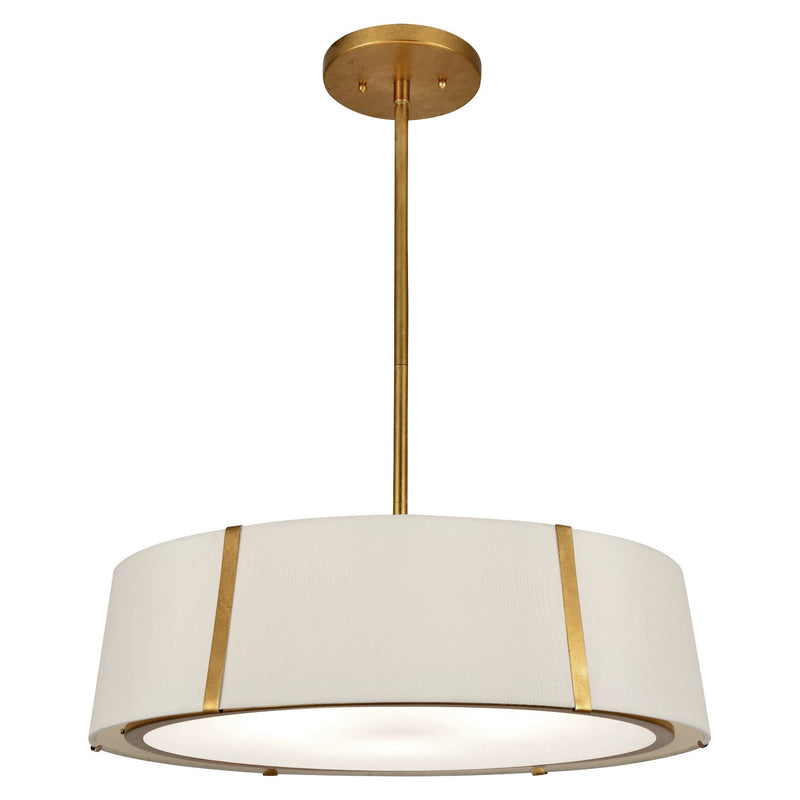 Fulton 6 Light 24" Pendant in Antique Gold