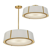 Fulton 6 Light 24" Semi Flush Mount in Antique Gold