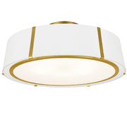 Fulton 6 Light 24" Semi Flush Mount in Antique Gold