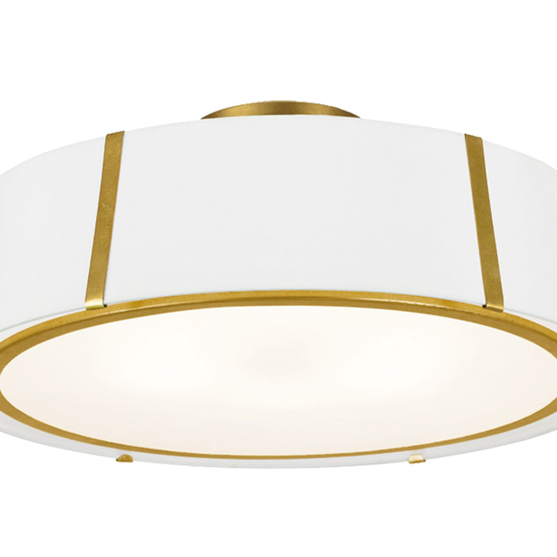 Fulton 6 Light 24" Semi Flush Mount in Antique Gold
