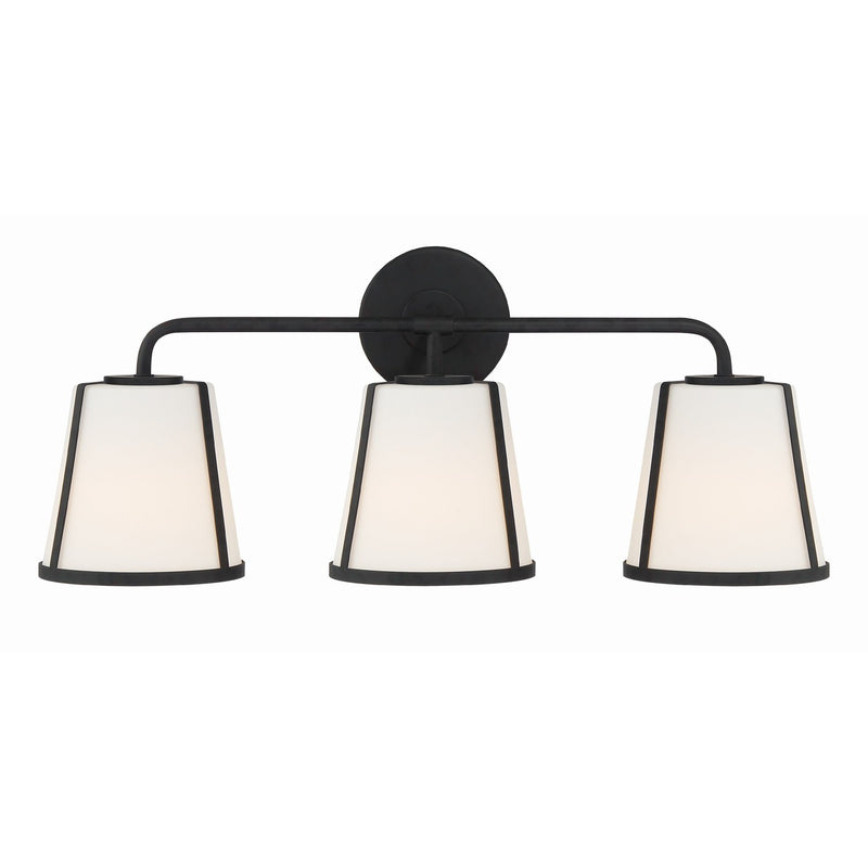 Fulton 3 Light 23.25" Bathroom Vanity in Black