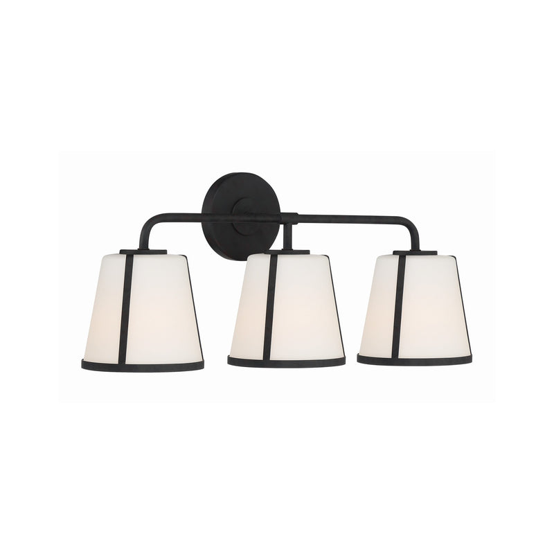 Fulton 3 Light 23.25" Bathroom Vanity in Black