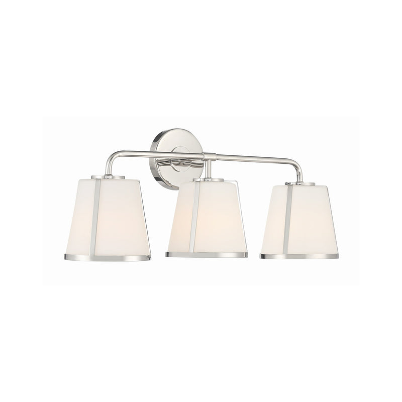 Fulton 3 Light 23.25" Bathroom Vanity in Polished Nickel