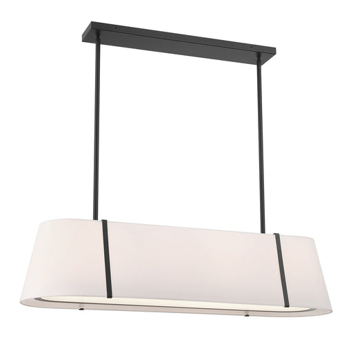 Fulton 4 Light 41.75" Linear Oval Pendant in Black