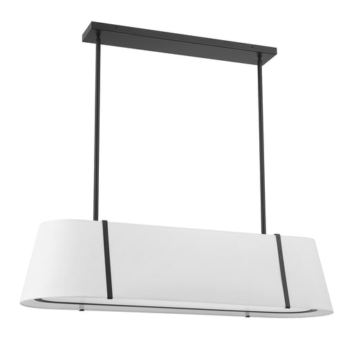 Fulton 4 Light 41.75" Linear Oval Pendant in Black