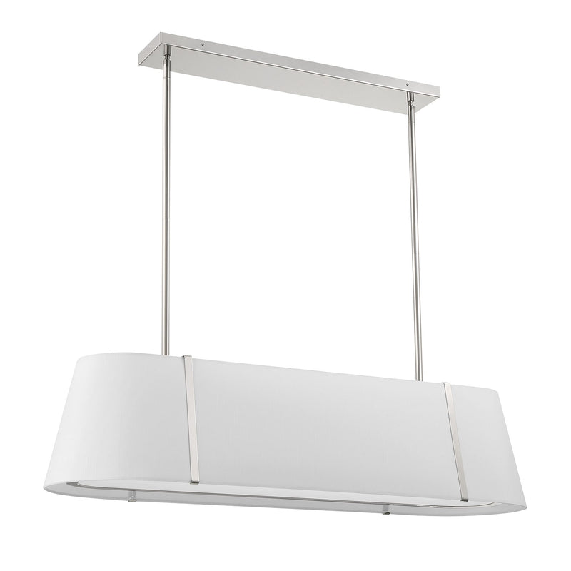 Fulton 4 Light 41.75" Linear Oval Pendant in Polished Nickel