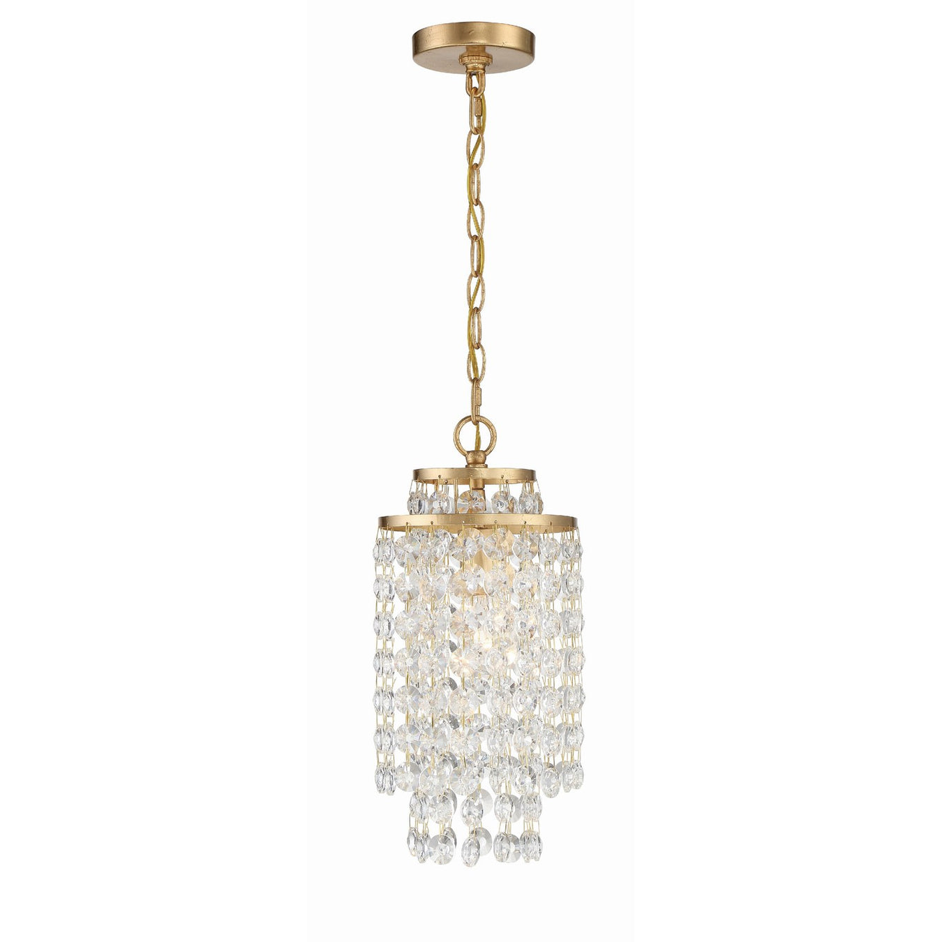 Gabrielle 1 Light 7" Pendant in Antique Gold