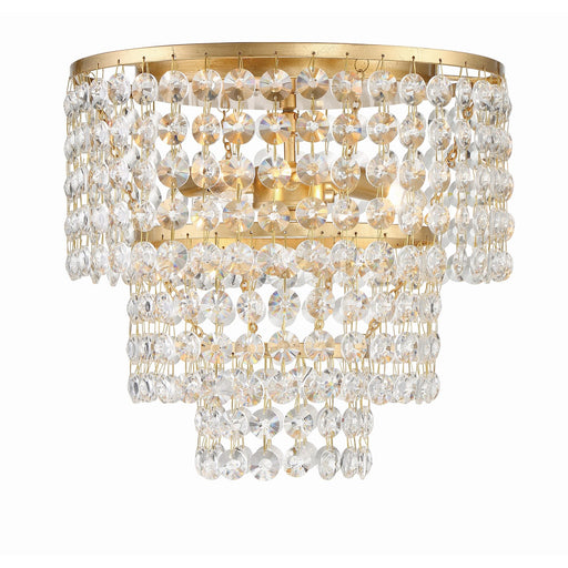 Gabrielle 3 Light 14" Flush Mount in Antique Gold
